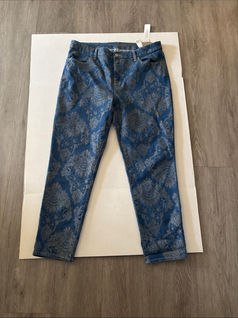 Chico's Blue Patterned Jeans